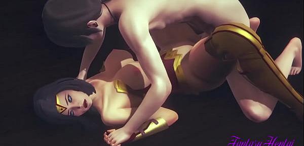  Wonder Woman DC Hentai 3D - Wonder Woman Fucked with creampie - Cartoon manga anime game porn